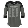 Ladies Heritage Blend 3/4 Sleeve Baseball Raglan Tee Thumbnail