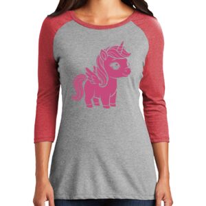 TriBlend Women's 3/4 Raglan Tee Thumbnail