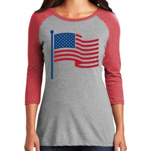 TriBlend Women's 3/4 Raglan Tee Thumbnail