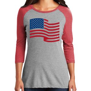 TriBlend Women's 3/4 Raglan Tee Thumbnail