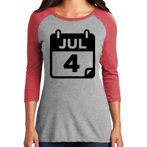 TriBlend Women's 3/4 Raglan Tee Thumbnail