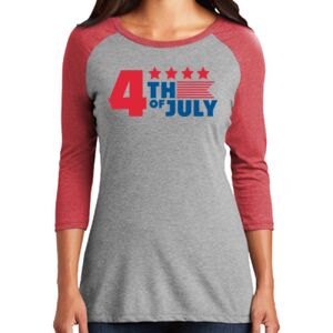 TriBlend Women's 3/4 Raglan Tee Thumbnail