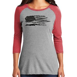 TriBlend Women's 3/4 Raglan Tee Thumbnail